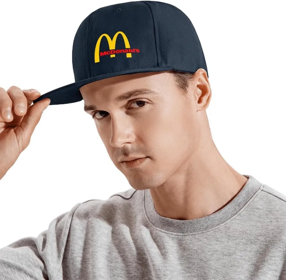 Long Flat Brim Snapback Hat for Unisex Adult Soft Outdoor Plain Baseball Cap Womens Mens Adjustable Golf Tennis Sun Hat