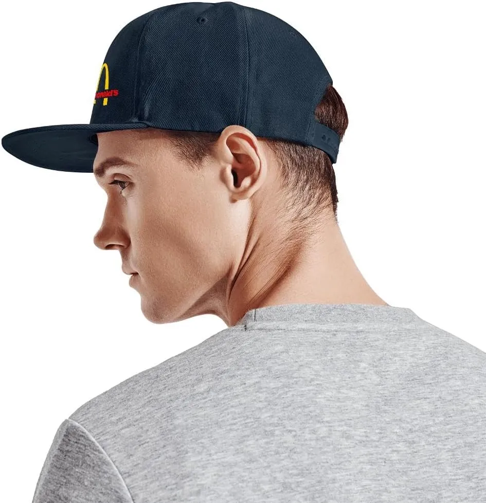 Long Flat Brim Snapback Hat for Unisex Adult Soft Outdoor Plain Baseball Cap Womens Mens Adjustable Golf Tennis Sun Hat
