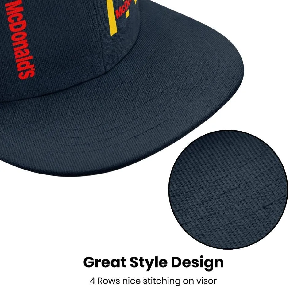 Long Flat Brim Snapback Hat for Unisex Adult Soft Outdoor Plain Baseball Cap Womens Mens Adjustable Golf Tennis Sun Hat