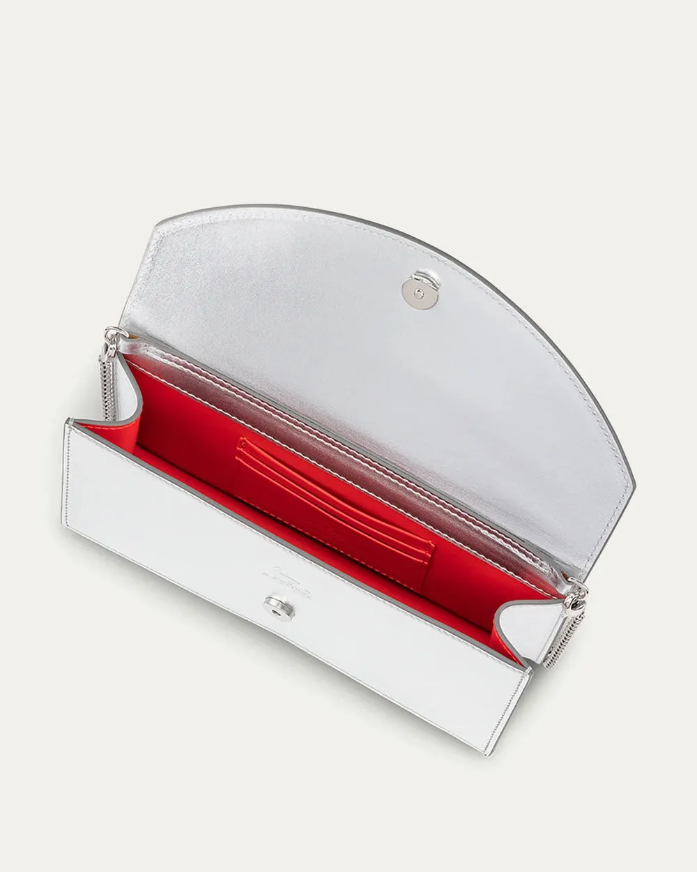 Loubi54 Clutch in Silver