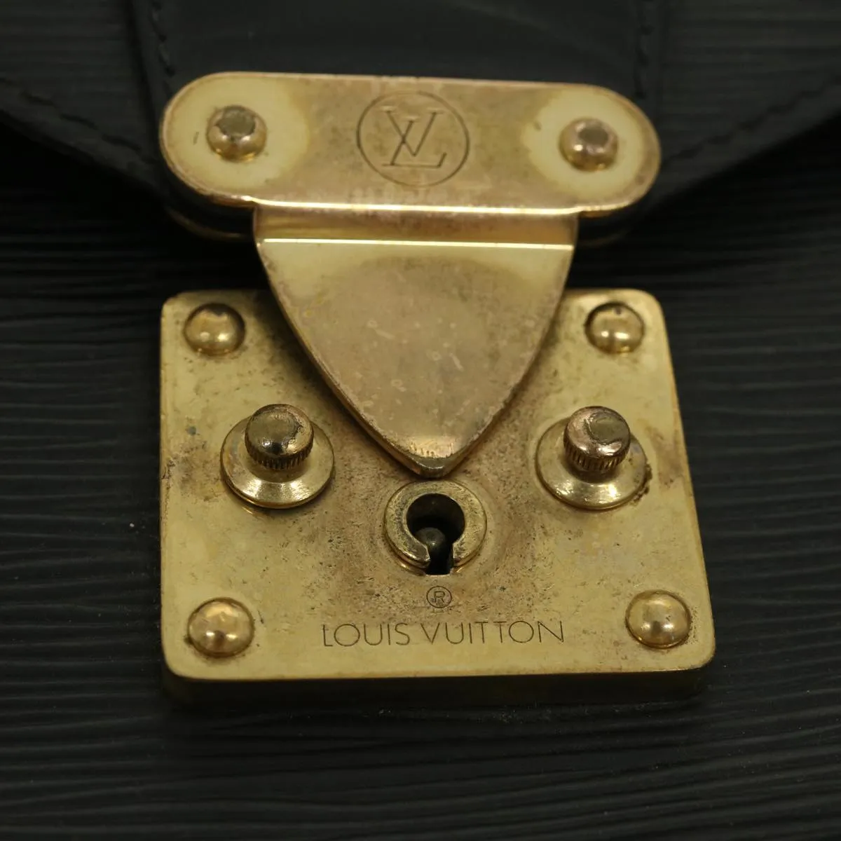 LOUIS VUITTON Epi Serviette Ambassador Business Bag Black M54412 am2600g