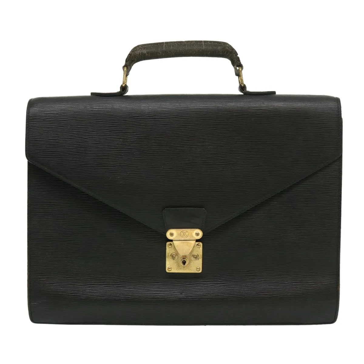 LOUIS VUITTON Epi Serviette Ambassador Business Bag Black M54412 am2600g