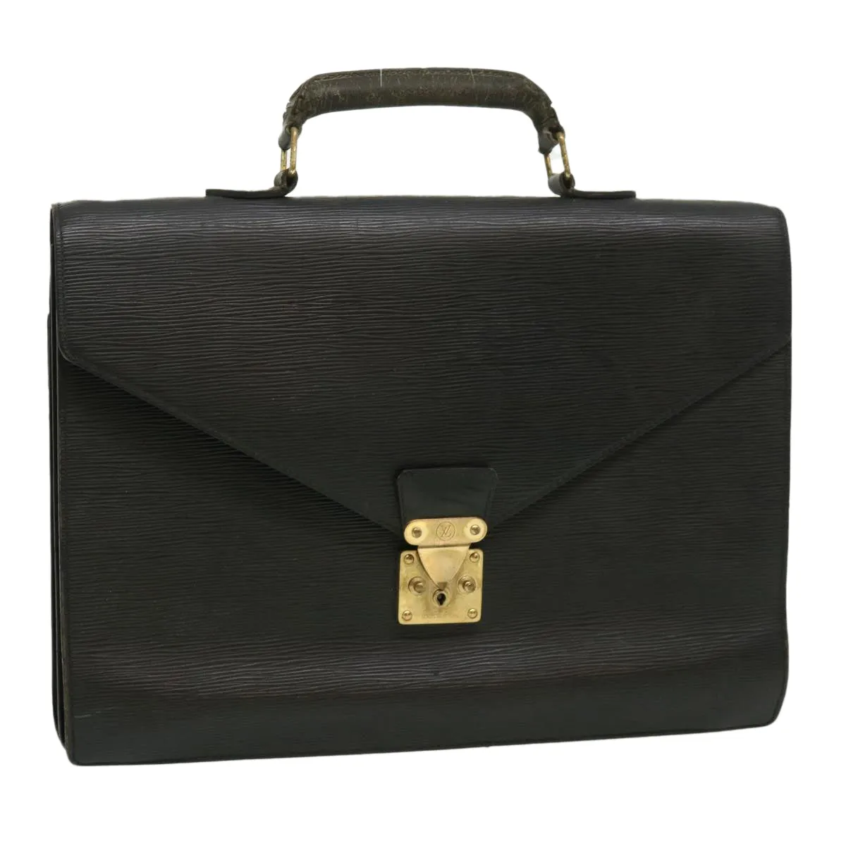 LOUIS VUITTON Epi Serviette Ambassador Business Bag Black M54412 am2600g
