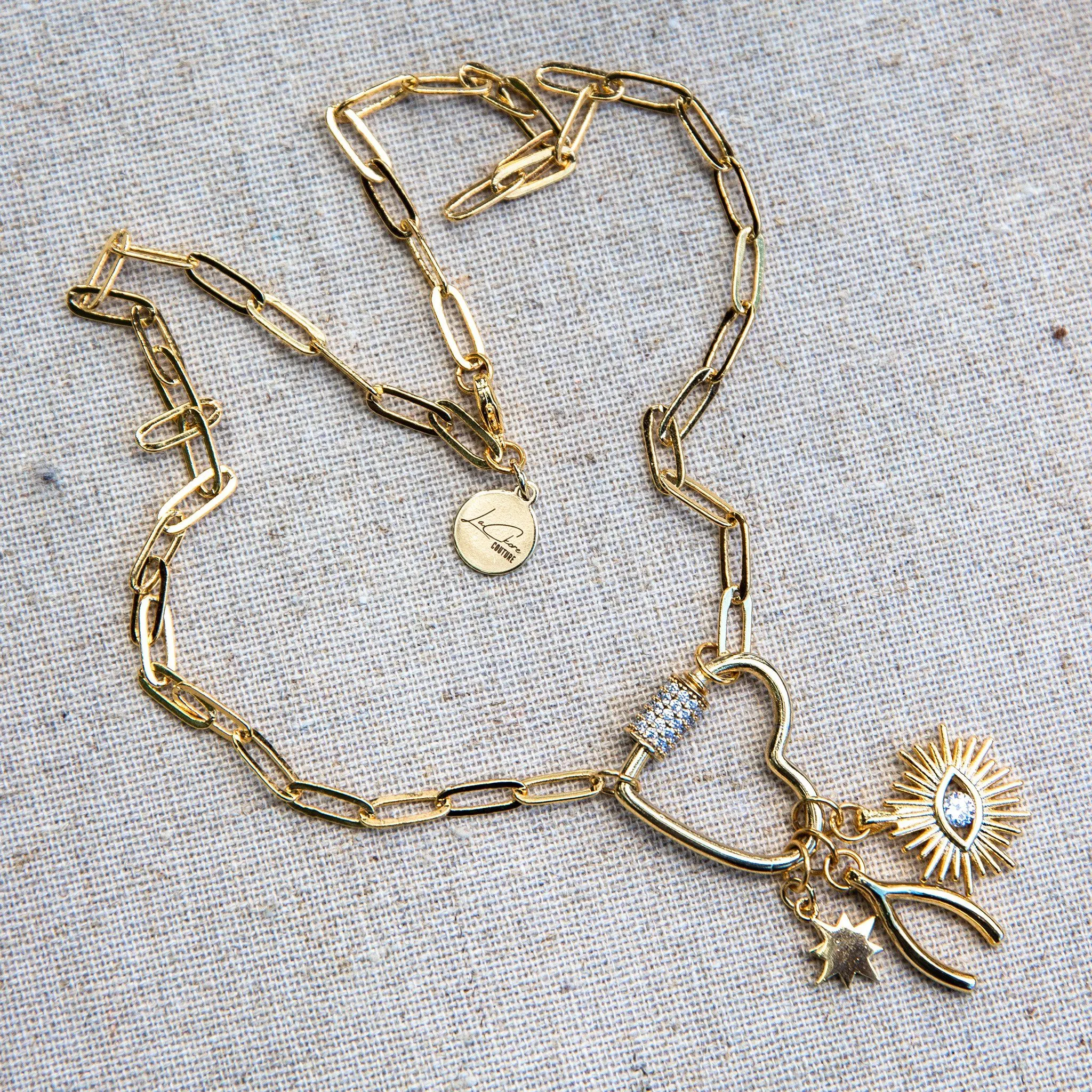 Love Lock Charm Necklace