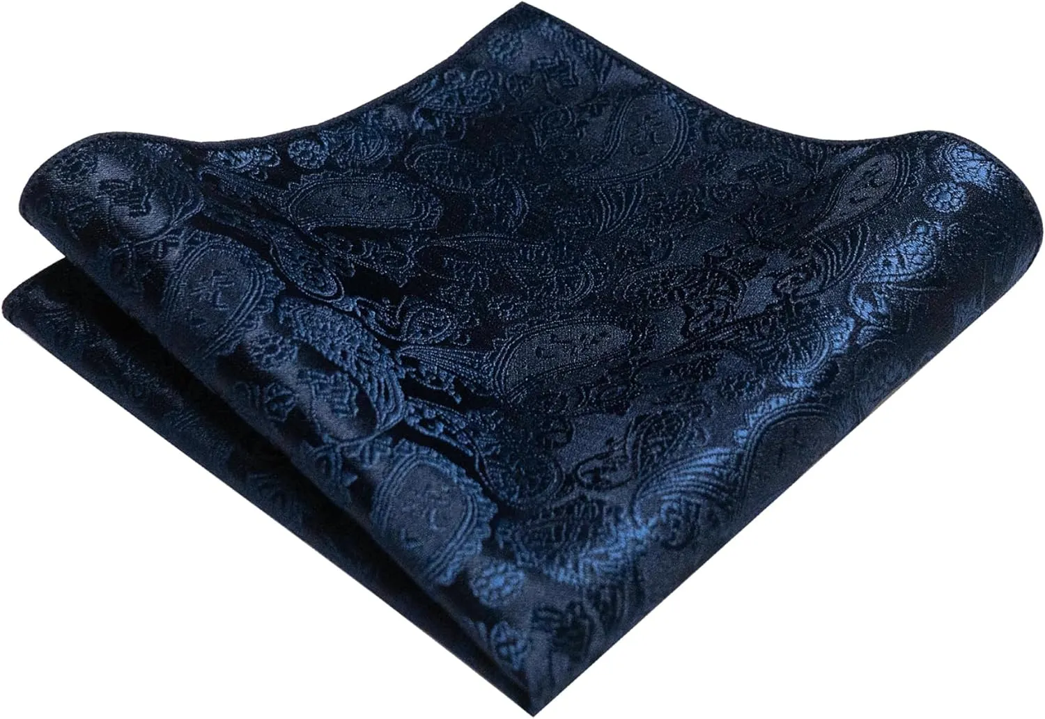 Mens Paisley Tie and Pre-tied Paisley Bow Tie with Pocket Square Cufflinks Clip Set
