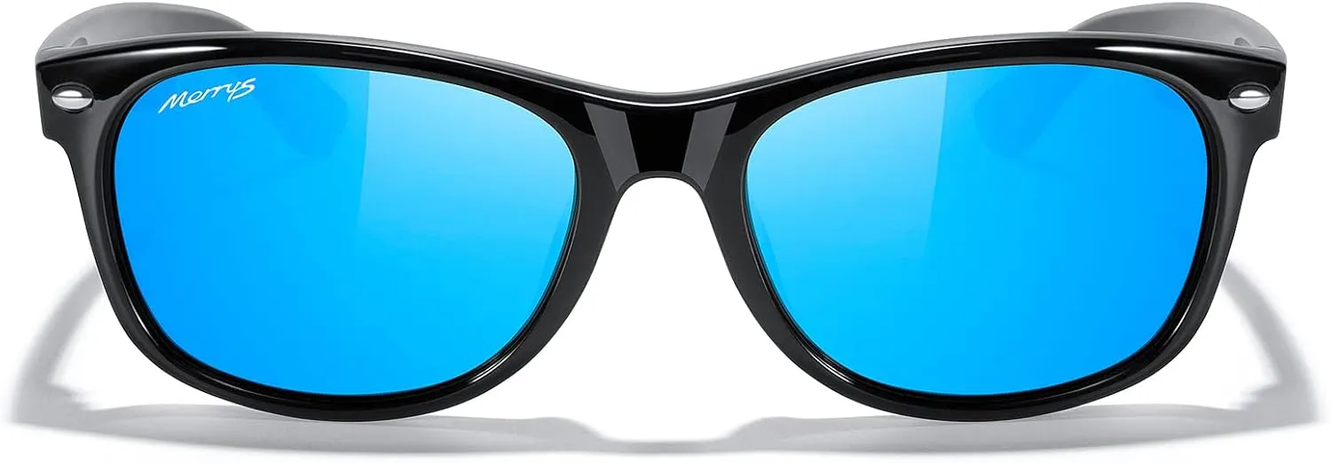 MERRY'S Polarized Unisex Shades Sunglasses for Men and Women Vintage Polarized Sun Glasses Mirror Lens