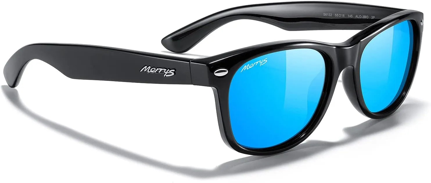 MERRY'S Polarized Unisex Shades Sunglasses for Men and Women Vintage Polarized Sun Glasses Mirror Lens