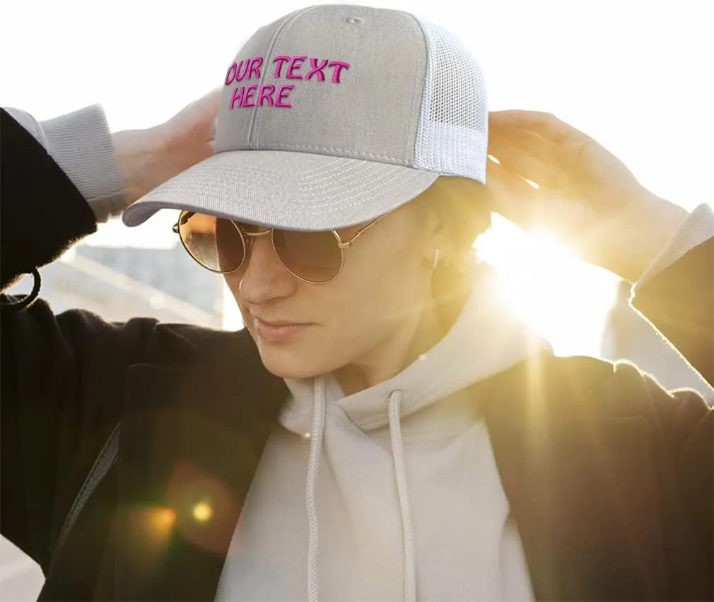 Mesh Trucker Hat Baseball Cap Custom Personalized Text Dad Hats for Men & Women