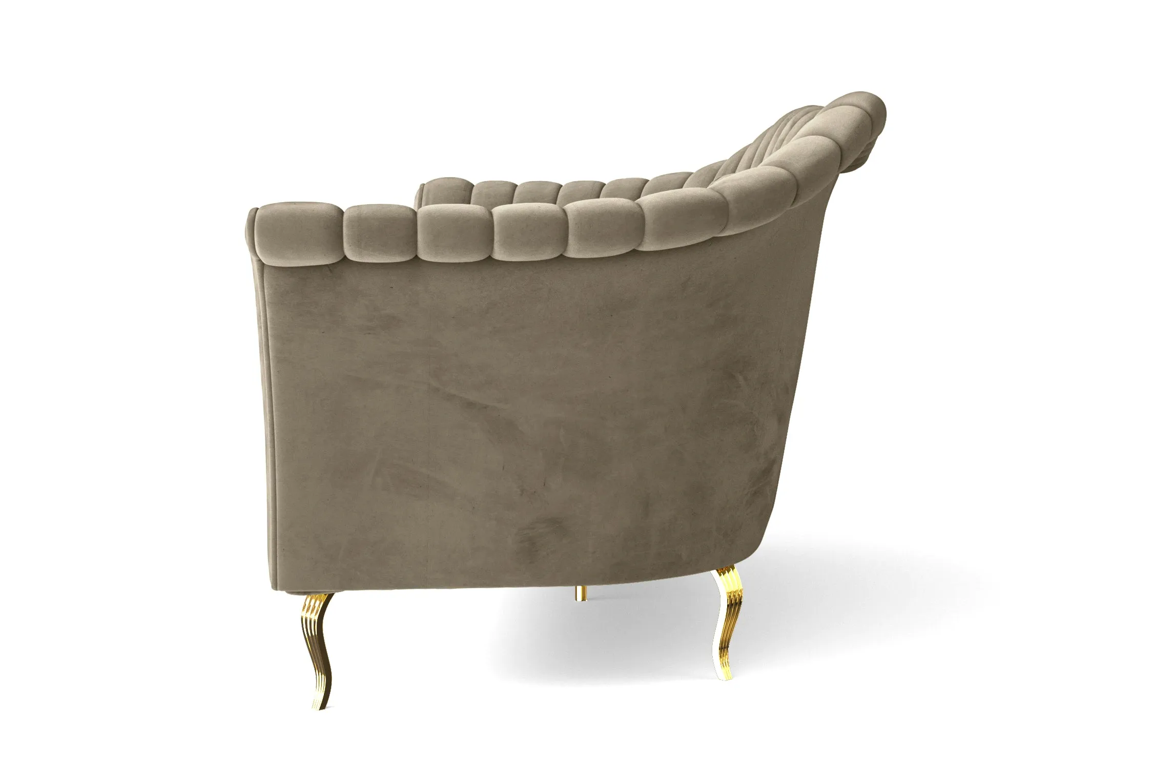 Milan 4 Seater Sofa Sand Velvet