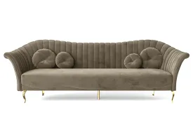 Milan 4 Seater Sofa Sand Velvet