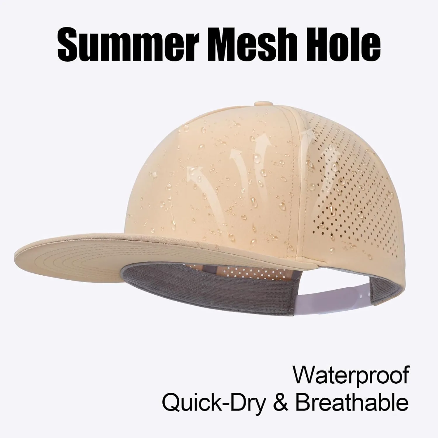 M/L/XL/XXL Oversize Flat Bill Baseball Cap for Men Women Quick Dry Snapback Hats Summer Mesh 5 Panel Cap