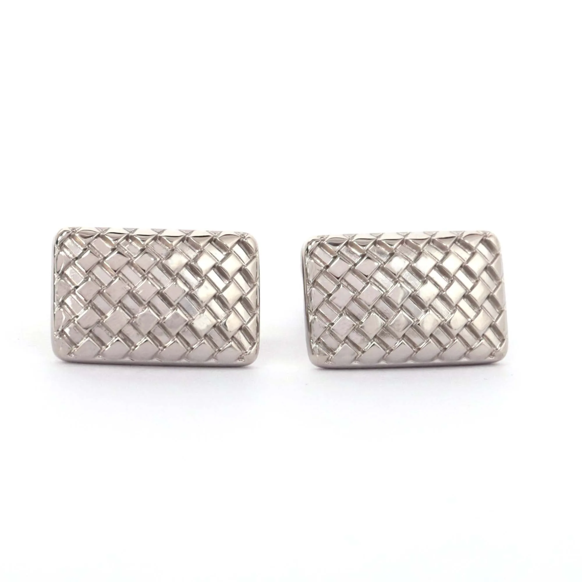 MonsterTie Recco Rectangle silver Cufflinks