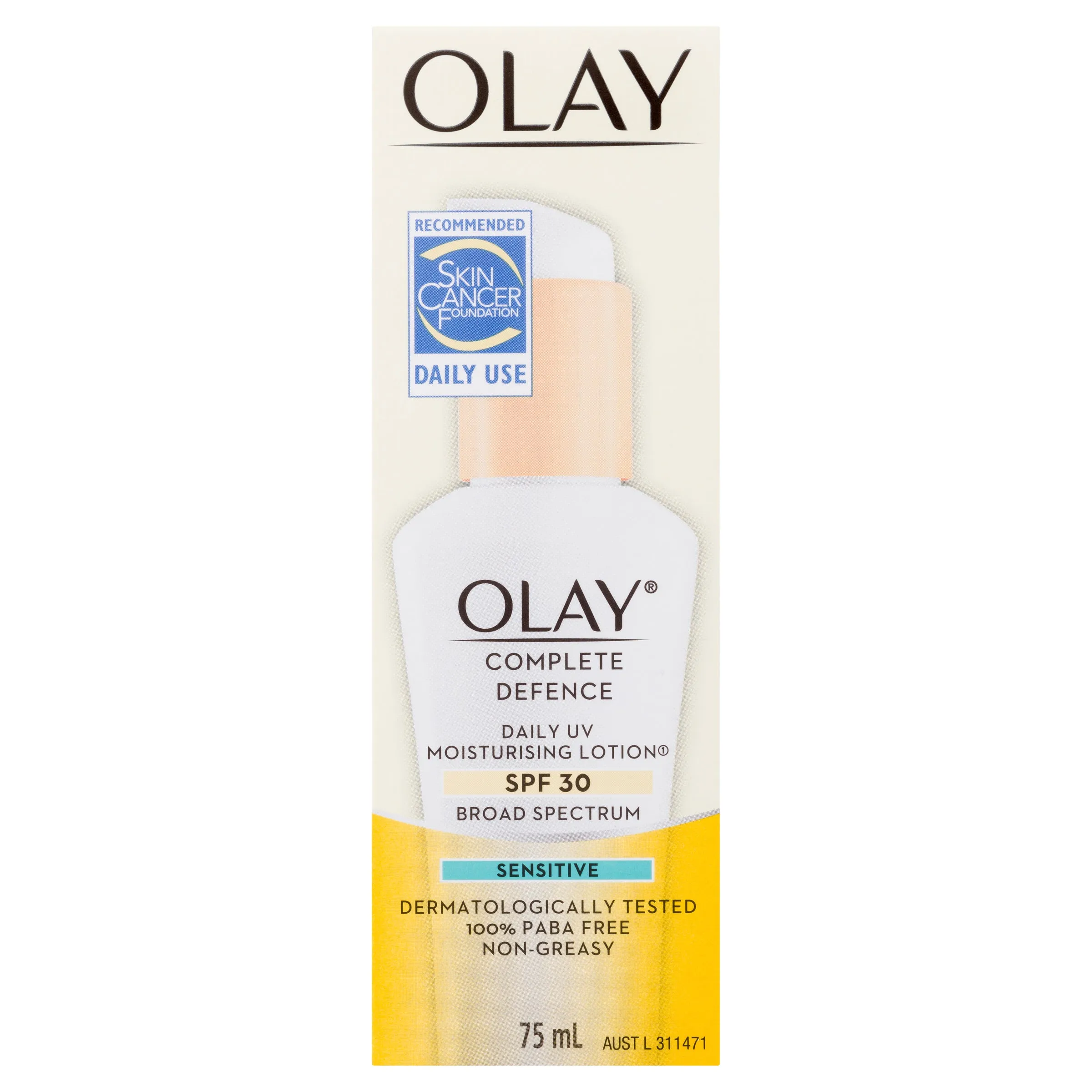 OLAY COMPLETE UV LOTION SENSITIVE FACE 75ML