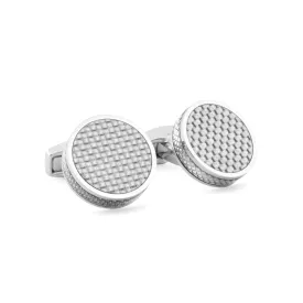 Palladium Tablet cufflinks with grey alutex