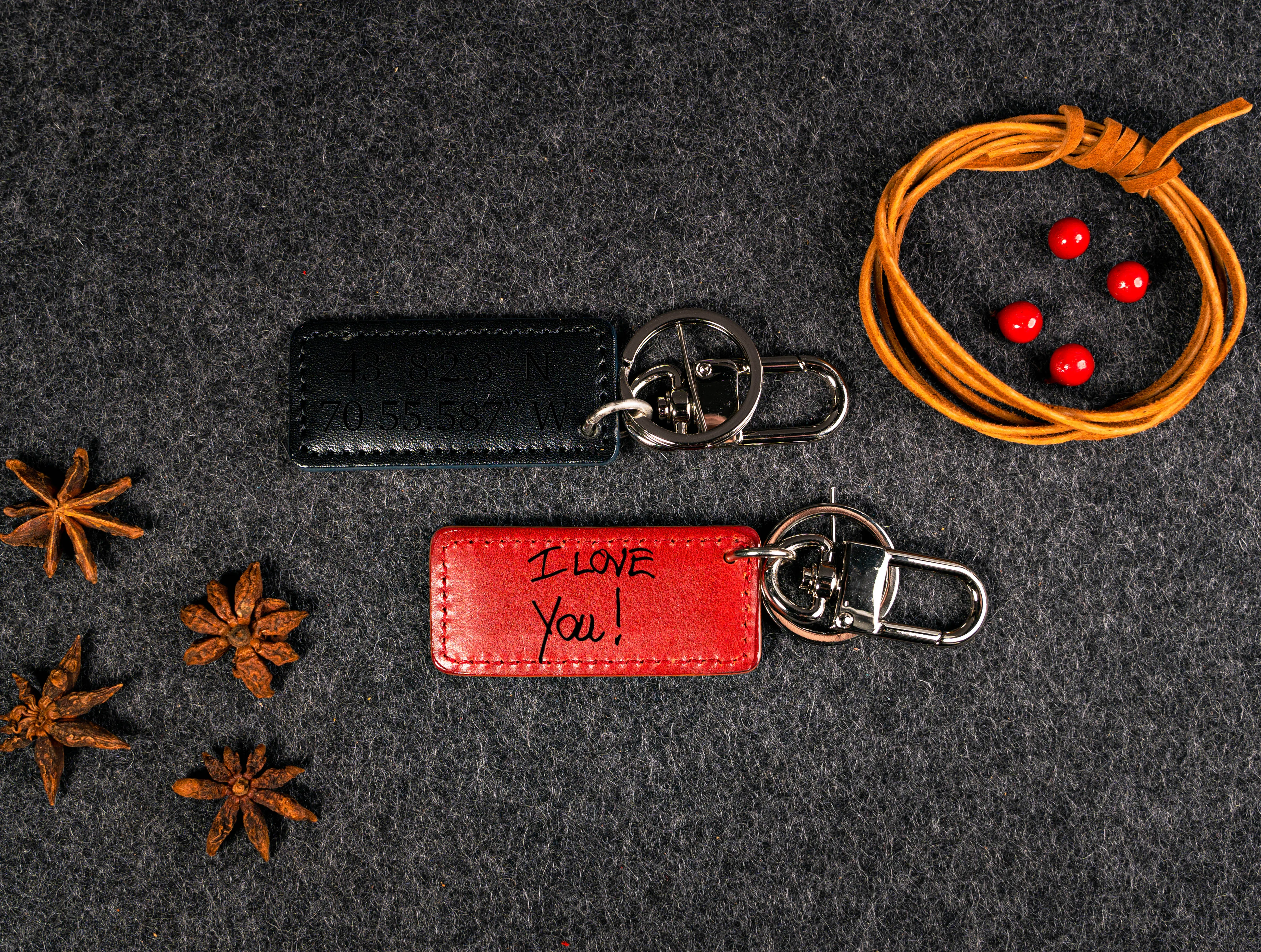 PU Leather Keychain Three Color