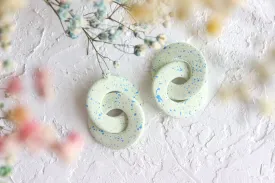 Round Splatter Link Earrings