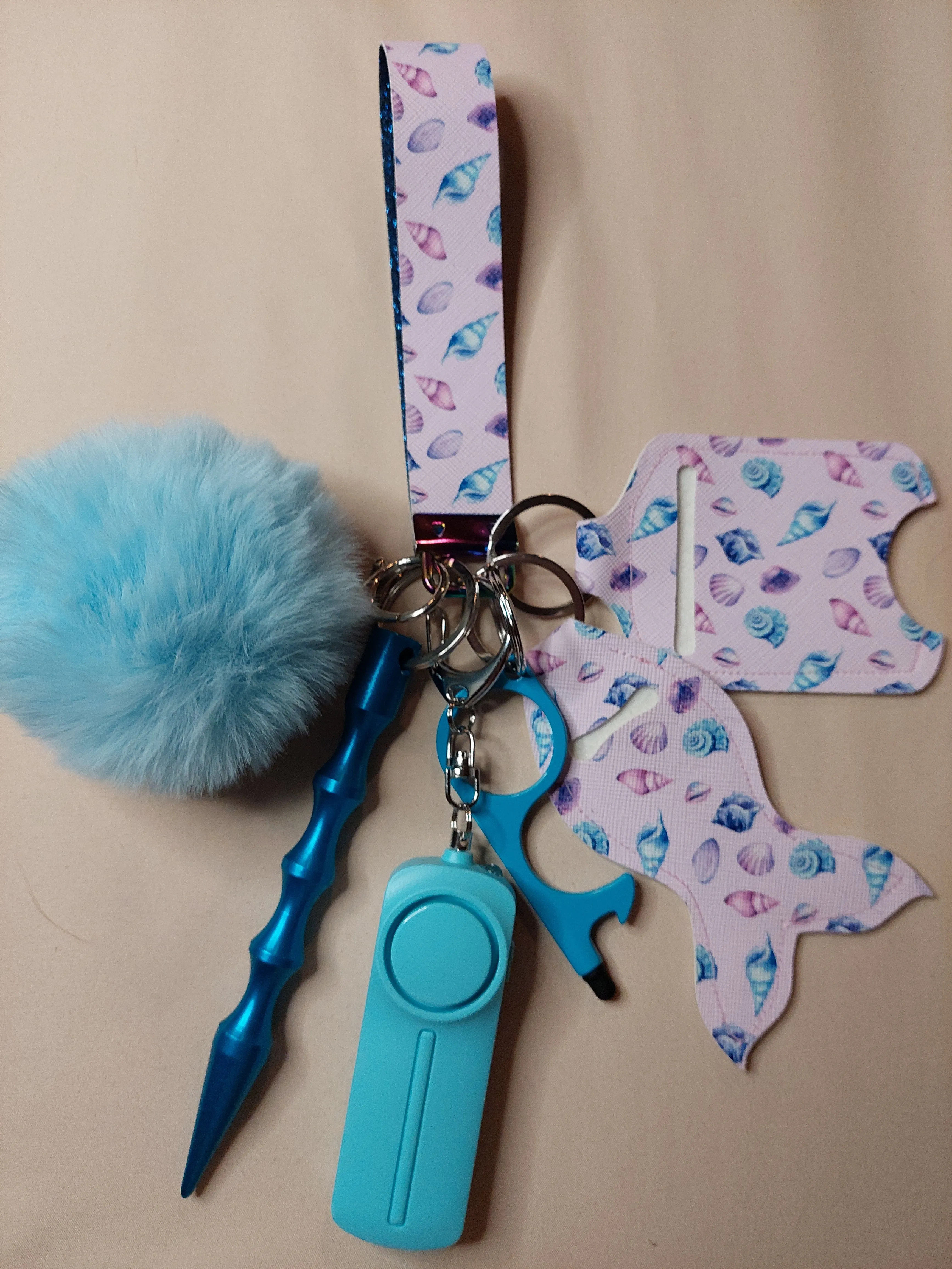 Seashell Themed Safety Keychain | Self Defense Keychain