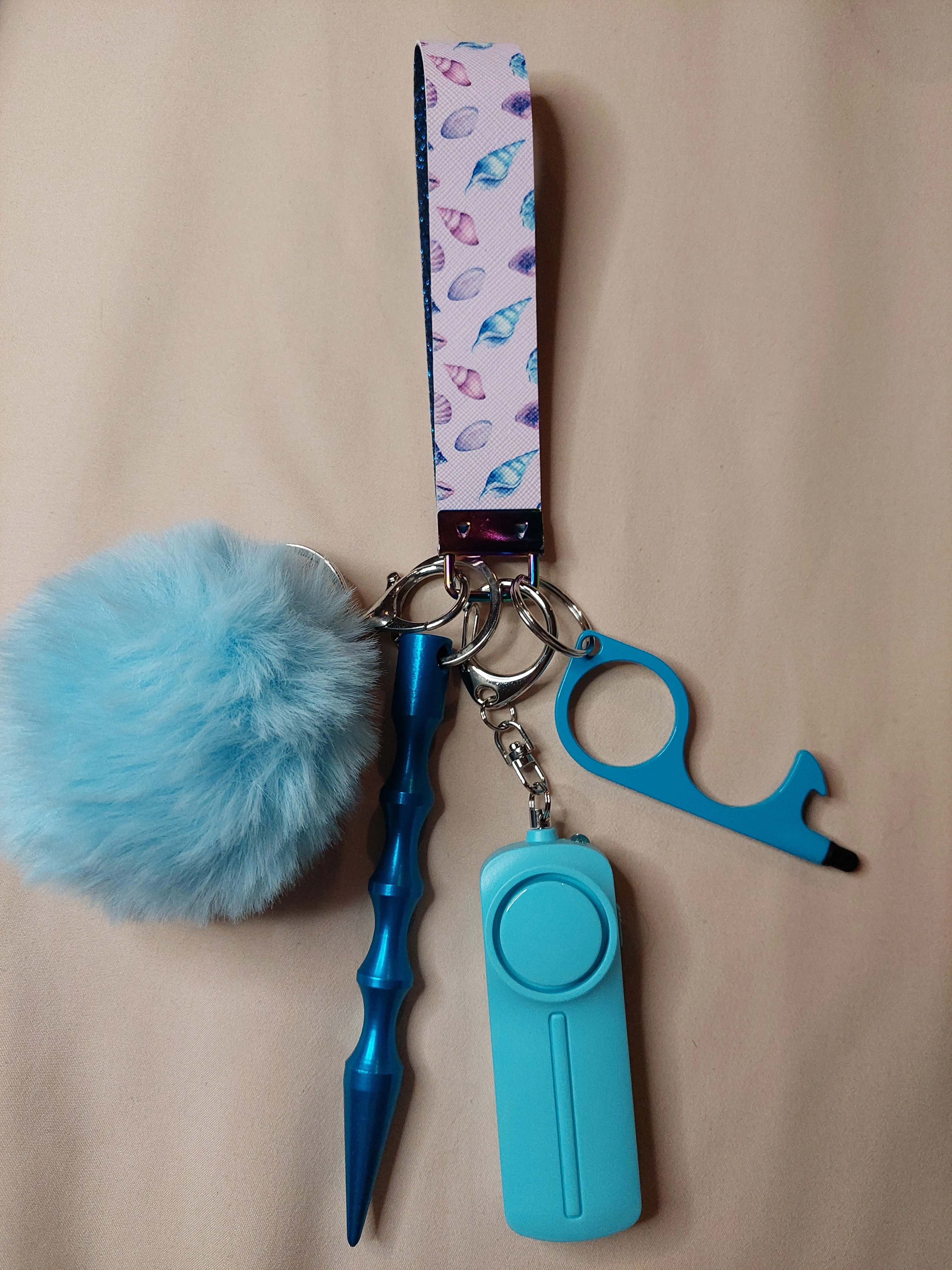 Seashell Themed Safety Keychain | Self Defense Keychain