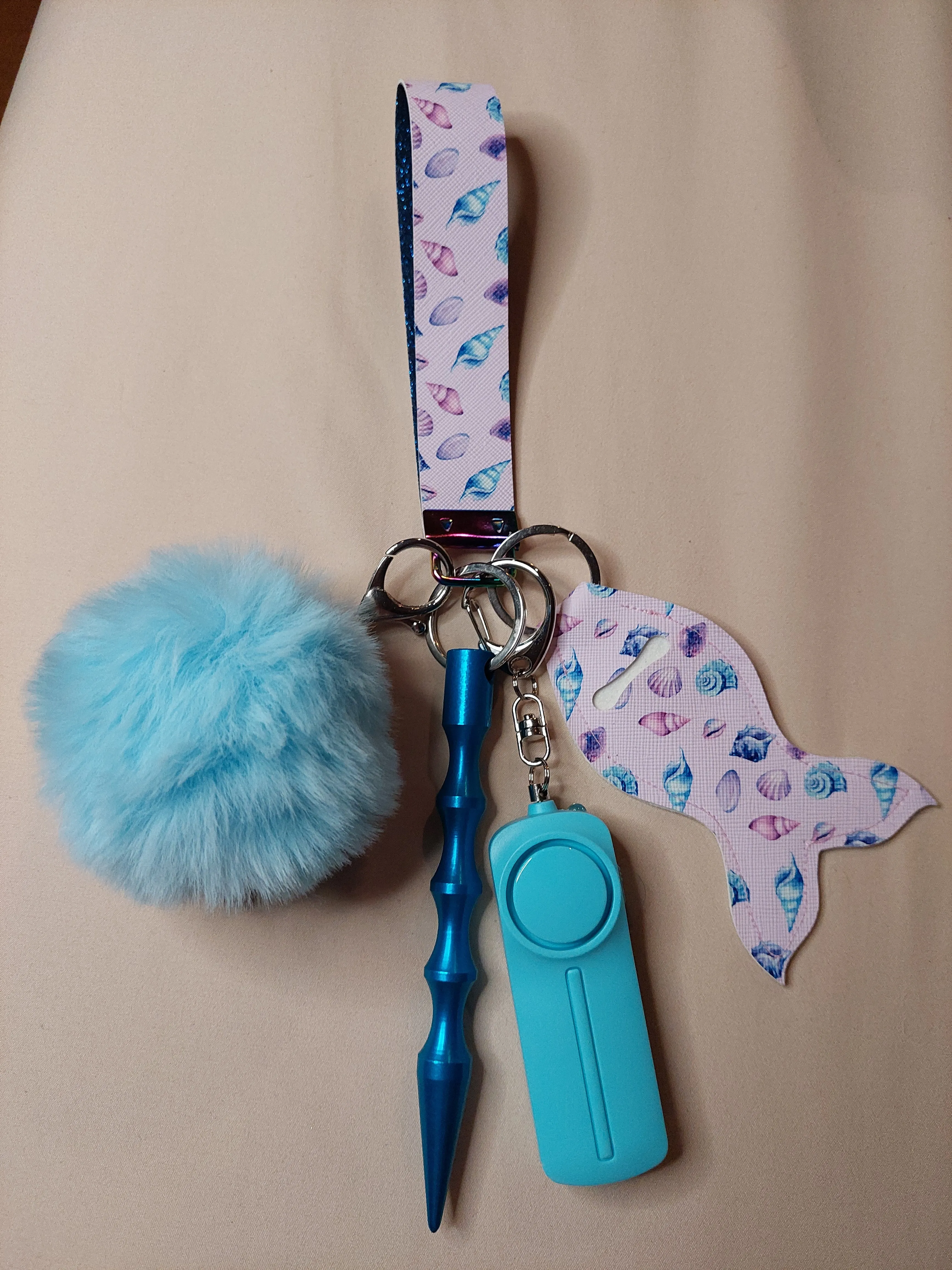 Seashell Themed Safety Keychain | Self Defense Keychain