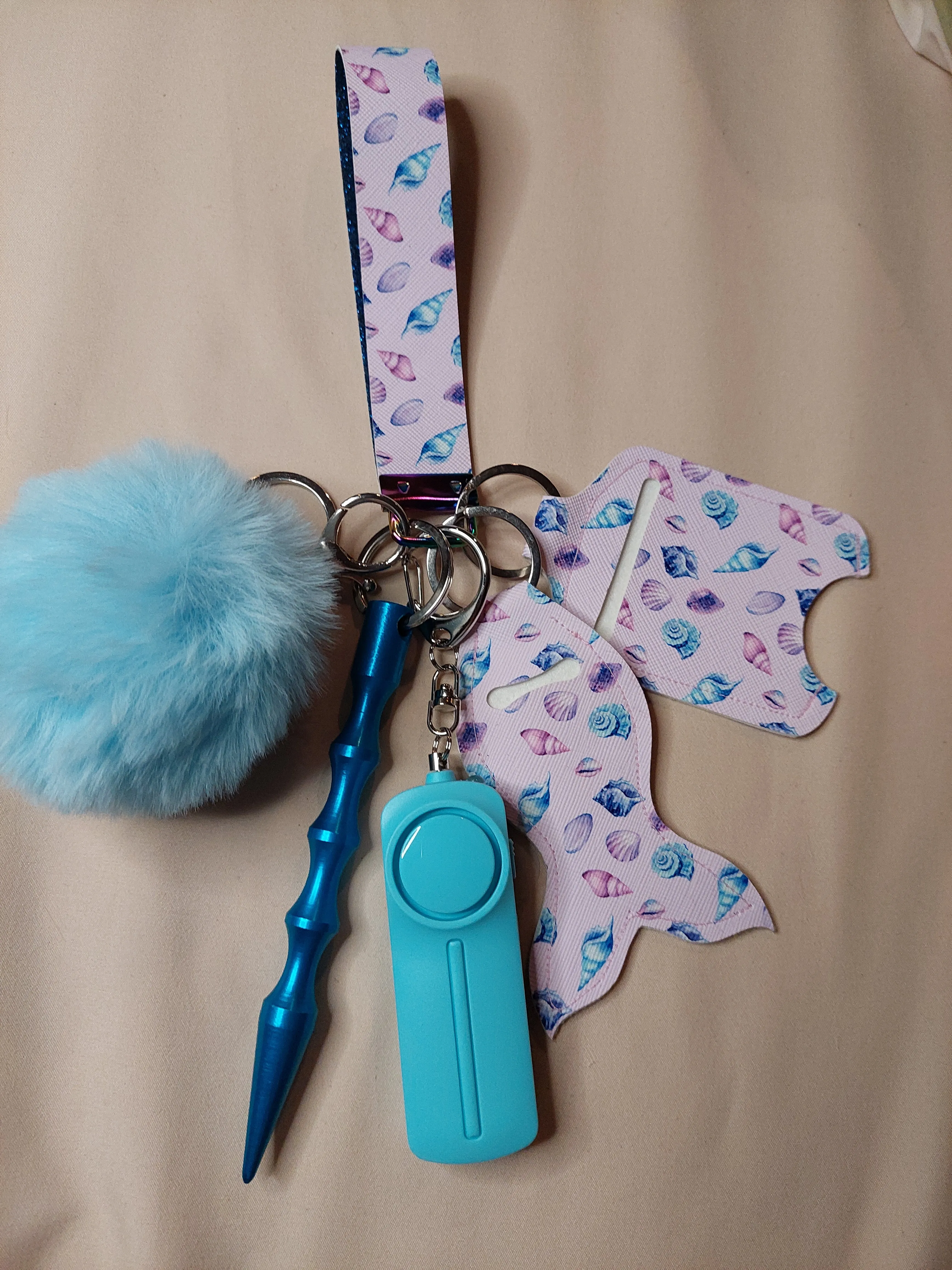 Seashell Themed Safety Keychain | Self Defense Keychain