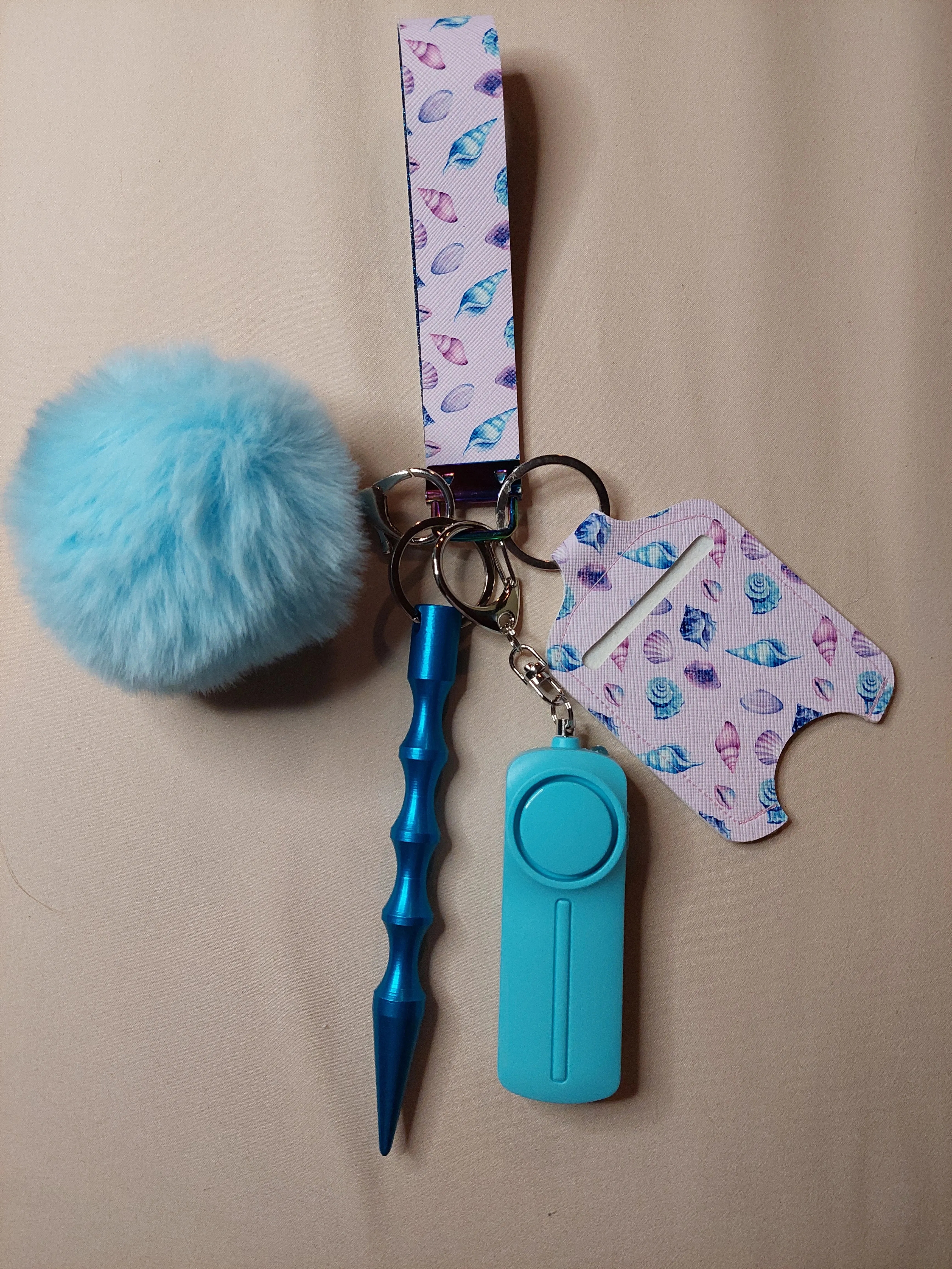 Seashell Themed Safety Keychain | Self Defense Keychain