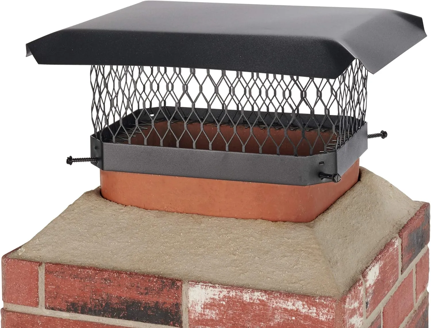Shelter 9"x 13" Single Flue Bolt-On Chimney Cap, Fully Assembled, Galvanized Steel