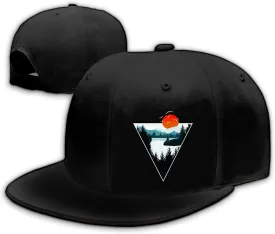 Skull Hat Flat Bill Hats for Men Boys Skeleton Cap USA American Flag Black Mens Snapback Hats Flat Brim Snap Backpack