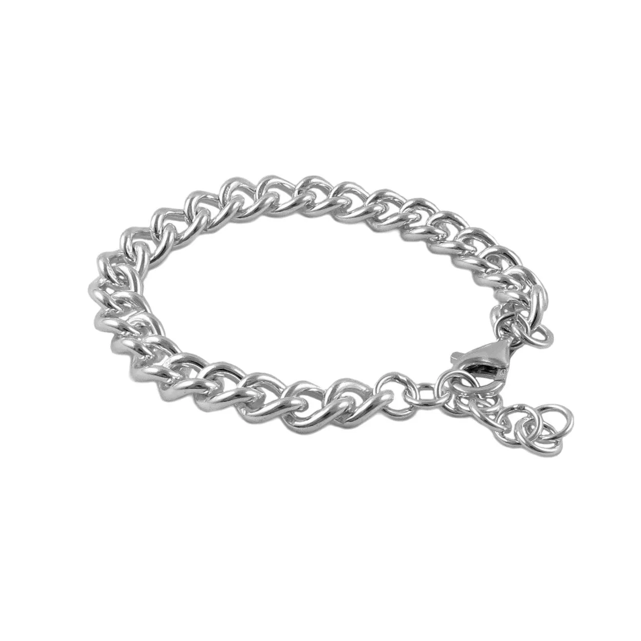 Sterling Silver Chunky Curb Chain Bracelet