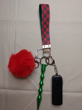 Tartan Themed Safety Keychain | Self Defense Keychain | Holiday