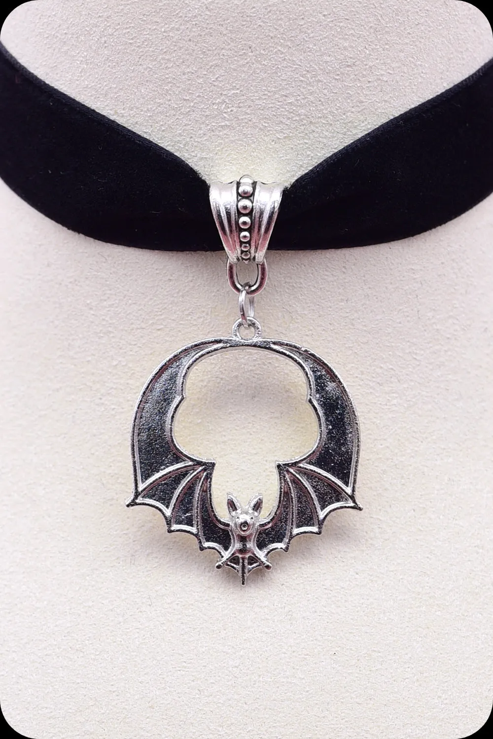 The BAT Silver Black Choker