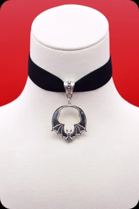 The BAT Silver Black Choker
