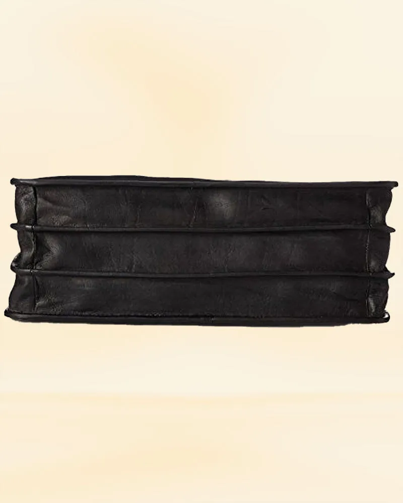 The Pricy Triple Gusset Drop Handle Briefcase