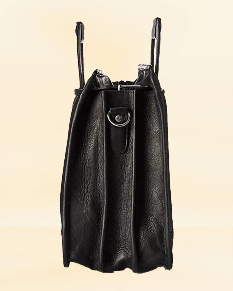 The Pricy Triple Gusset Drop Handle Briefcase