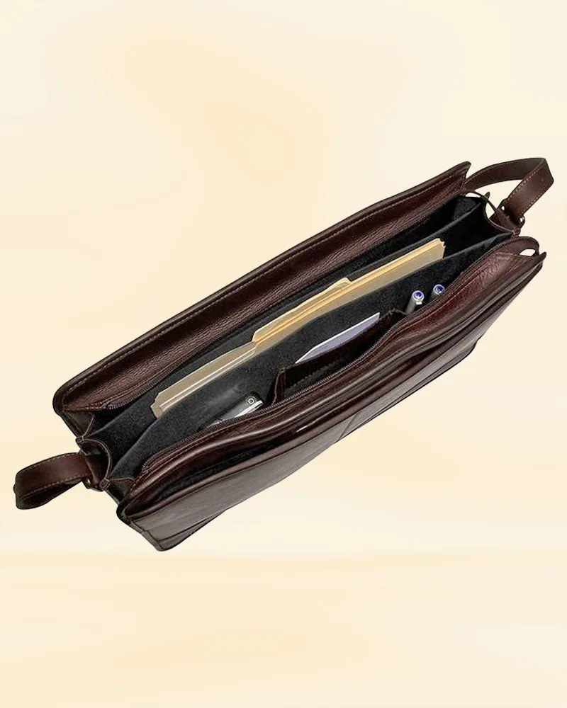 The Pricy Triple Gusset Drop Handle Briefcase