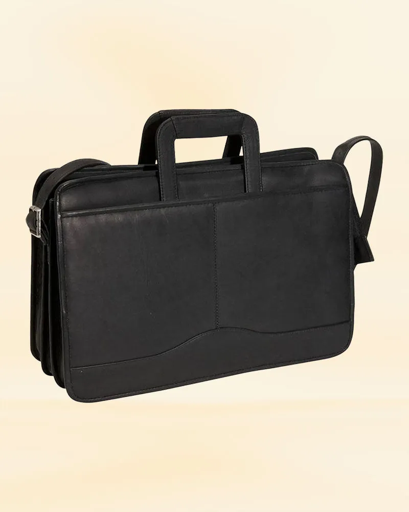 The Pricy Triple Gusset Drop Handle Briefcase