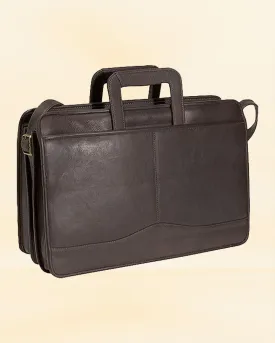 The Pricy Triple Gusset Drop Handle Briefcase