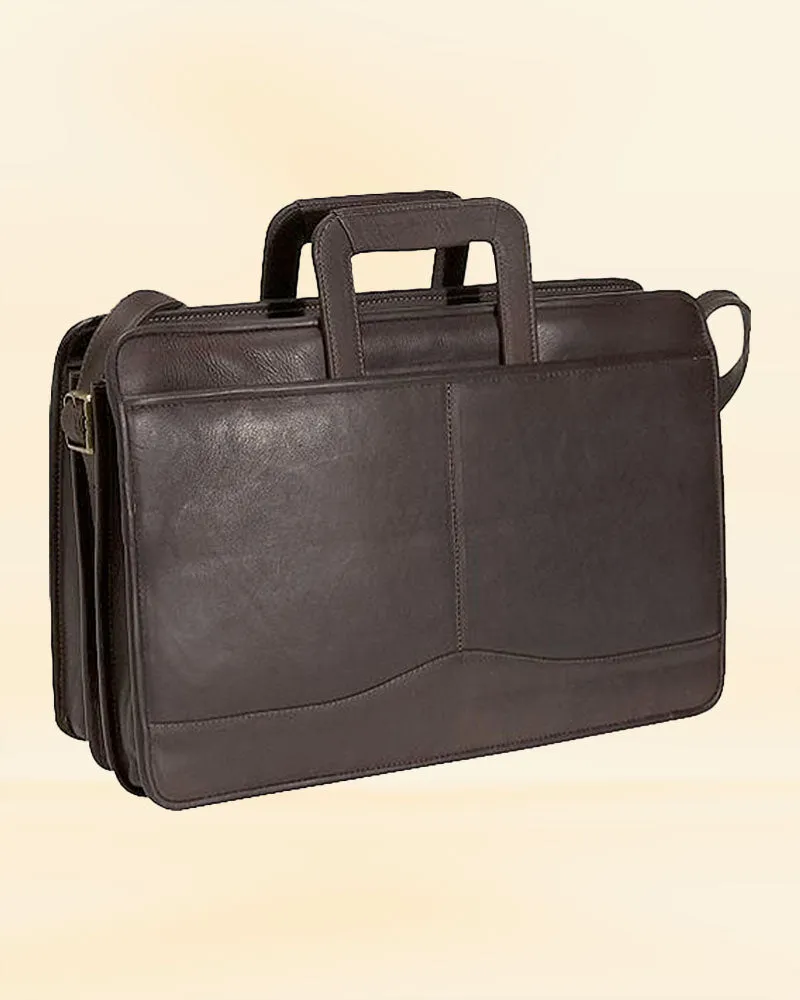 The Pricy Triple Gusset Drop Handle Briefcase