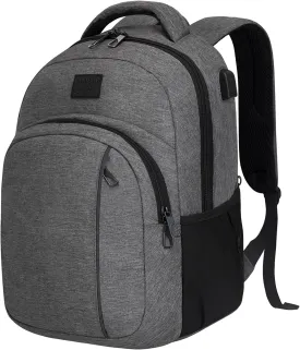 Travel Laptop Backpack,15.6 Inch Business Laptop backpack for Men Women with USB Charging Port,Water-Resistant Laptopack Weekender Daypack for Work College Computer