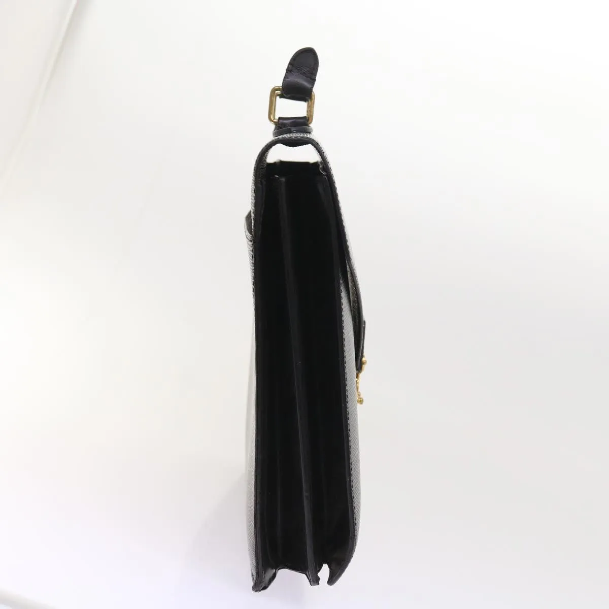 Trendy Inspired Louis Vuitton Epi Serviette Ambassador Business Bag Black M54412 Lv Auth 55373