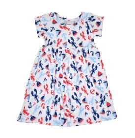 UPF 50  Laya Short Sleeve Tee Dress - E