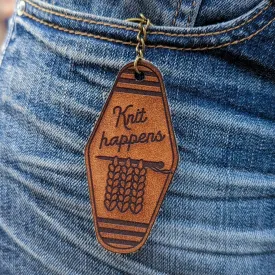 Vintage Motel Key keychain | Knit Happens